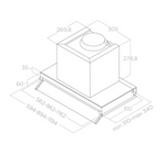 Elica BOXIN LX/IX/A/120 inbouwdampkap in roestvrij staal, ideaal voor moderne keukens.