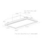 ILLUSION H16 WH/A/100 – Slimme plafondafzuigkap met automatische sensoren en Wi-Fi-connectiviteit