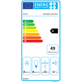 JUNO BL/F/50 – Moderne hangdampkap in mat zwart, ideaal voor een minimalistische keuken